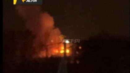 В Новосибирске загорелась Гусинобродская свалка