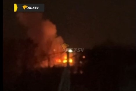 В Новосибирске загорелась Гусинобродская свалка