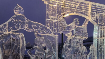 Ледовый городок закрыли в Новосибирске из-за морозов