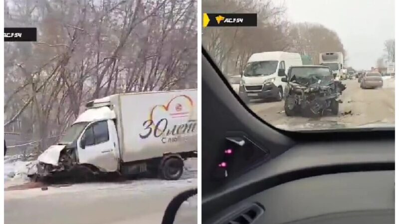 Жесткое лобовое ДТП с ГАЗелью произошло в Новосибирске
